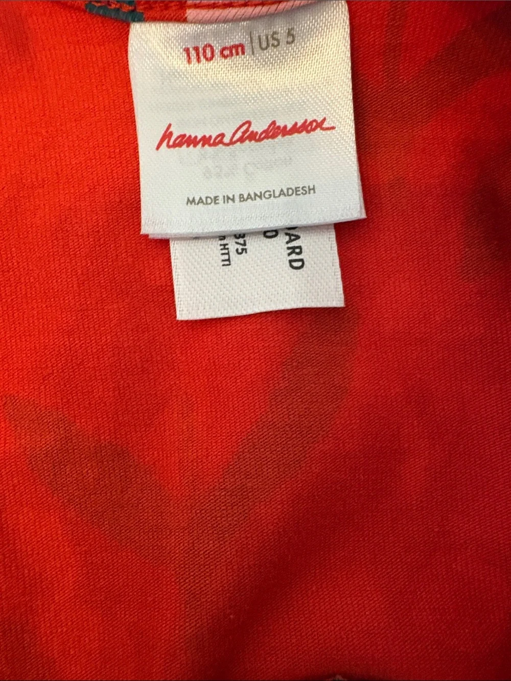 Hanna Andersson Red Floral Long Sleeve Twirl Dress with Pink Flowers